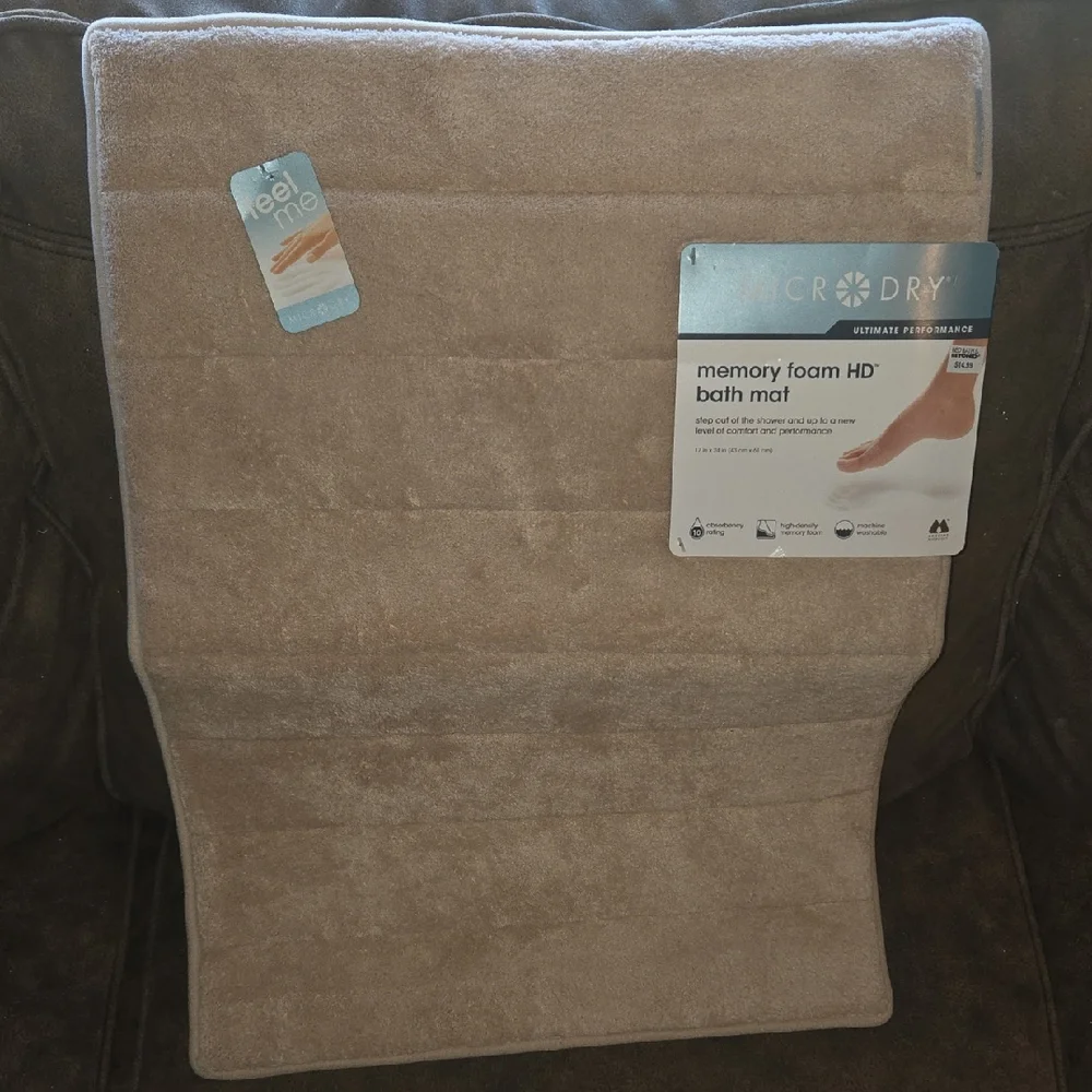 Memory Foam HD Bath Mat - Beige